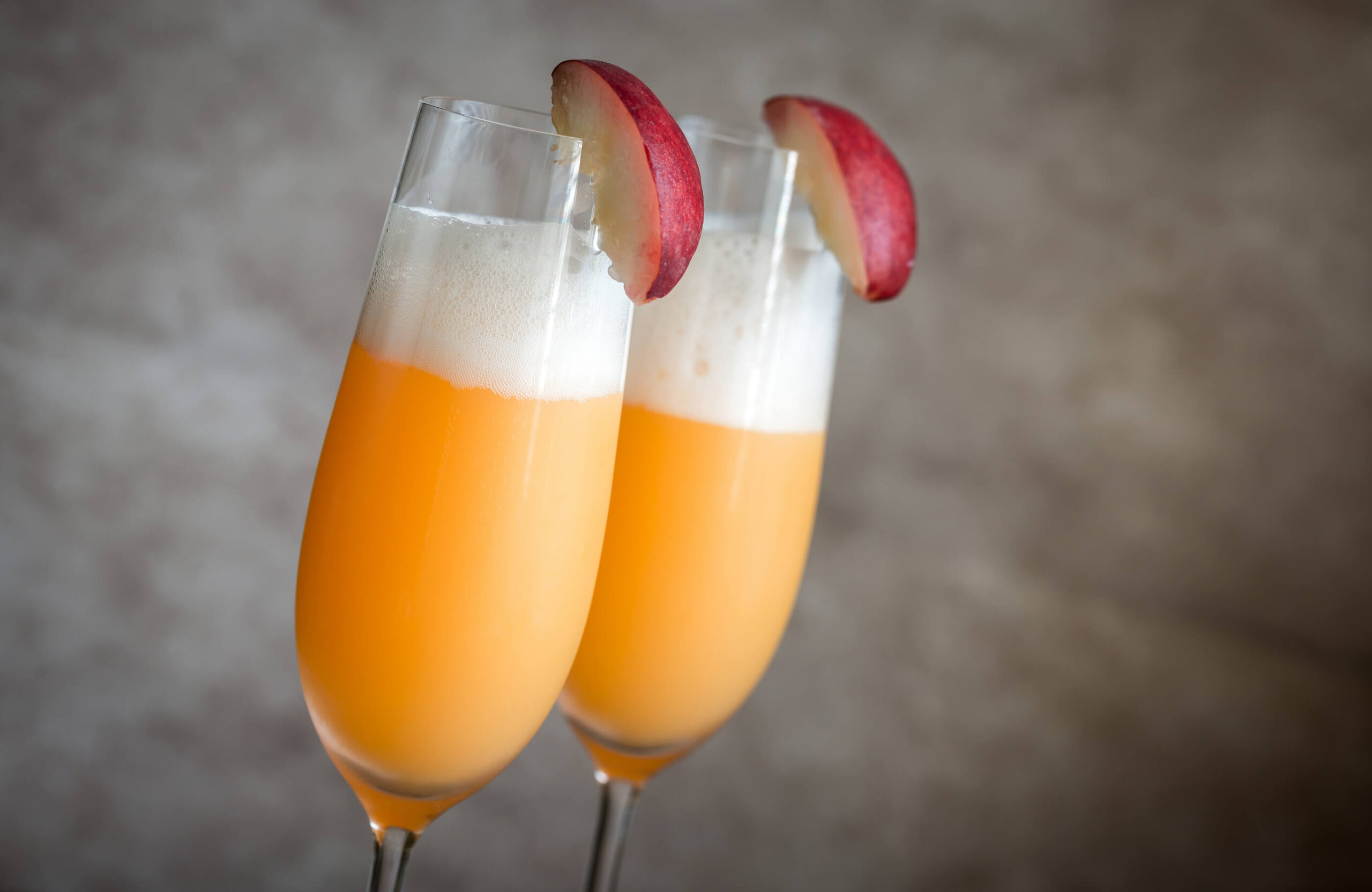 Two Bellini Cocktails