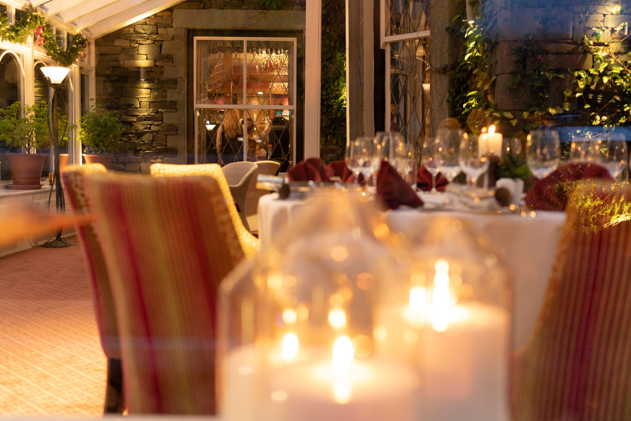 Christmas Dining in Conservatory