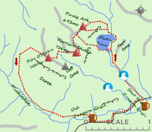 Langdale Pikes Map - Lake District days out