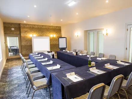 Meeting room with tables