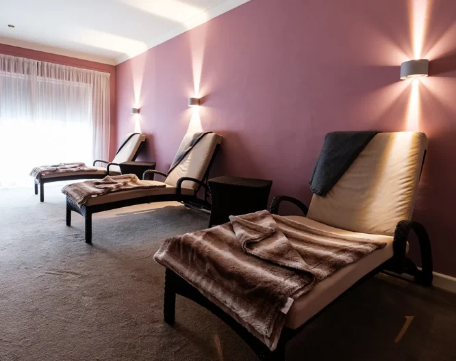 Treatment room in soothing pink