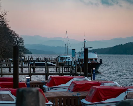 Jettys from hotel onto Lake Windermere