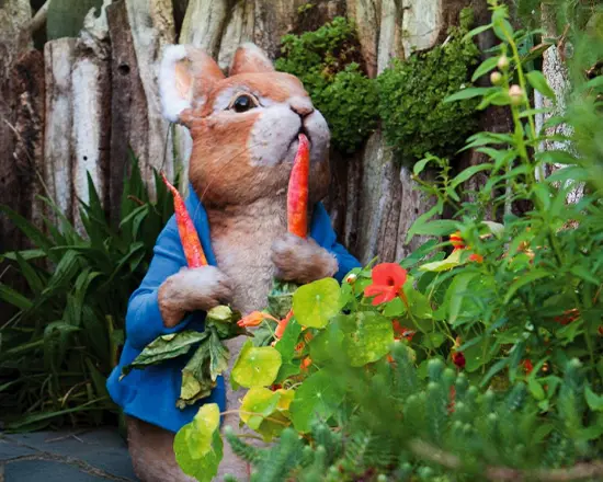 A model of Peter Rabbit from The World of Beatrix Potter attraction